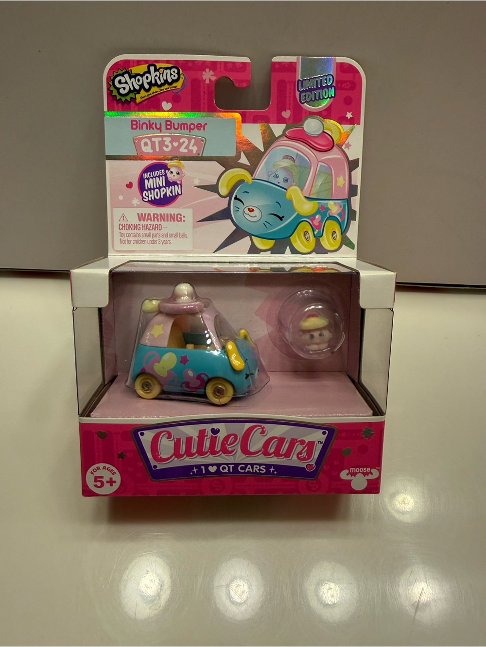 Shopkins Cutie Car Limited Edition Binky Bumper QT-3-24New In Box Rare Authentic